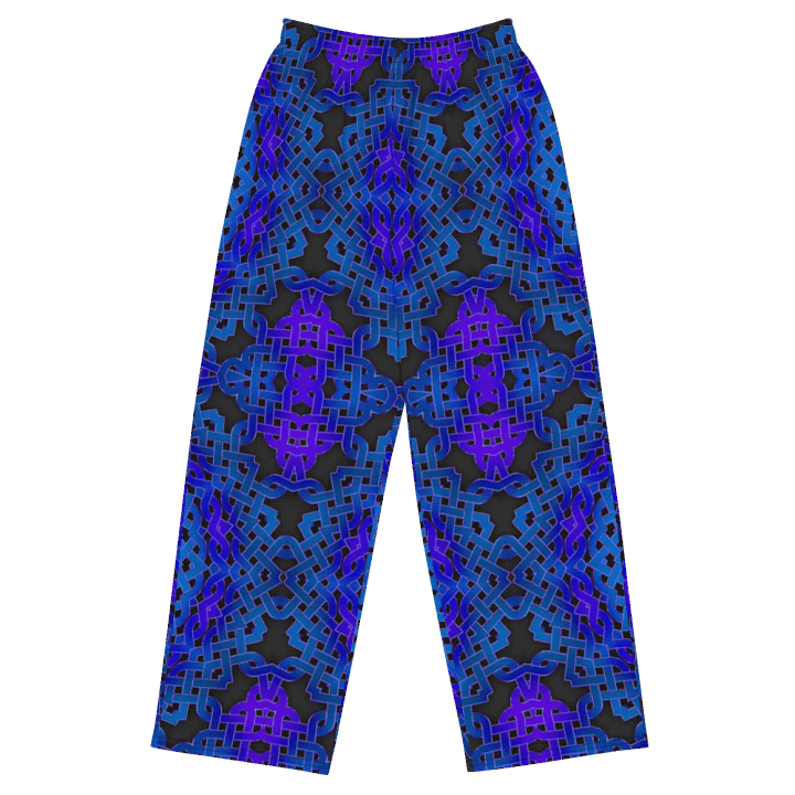 Blue Celtic Knot Kaleidoscope Wideleg Pants product image (2)