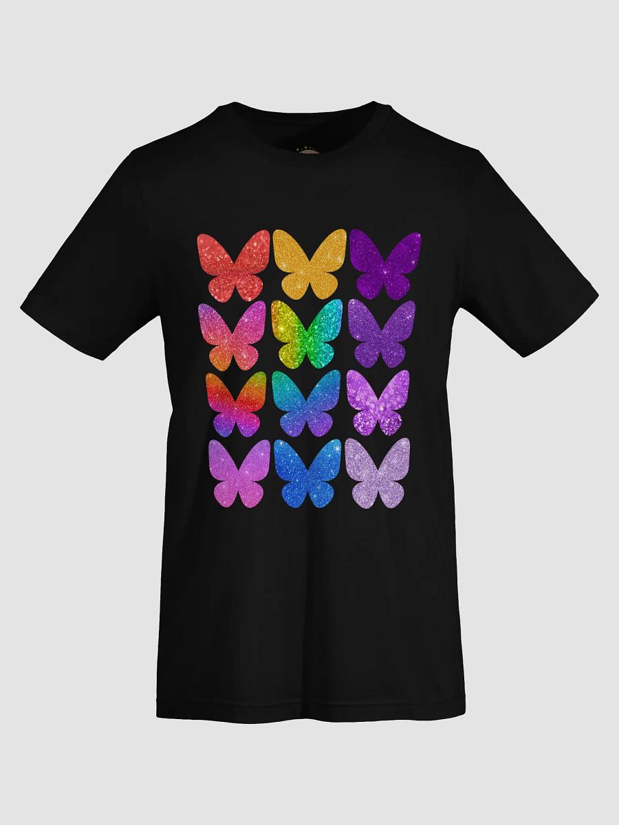 Rainbow Glitter Butterfly Pride Tee - Sparkly Pride Inspired Comfort Shirt product image (7)