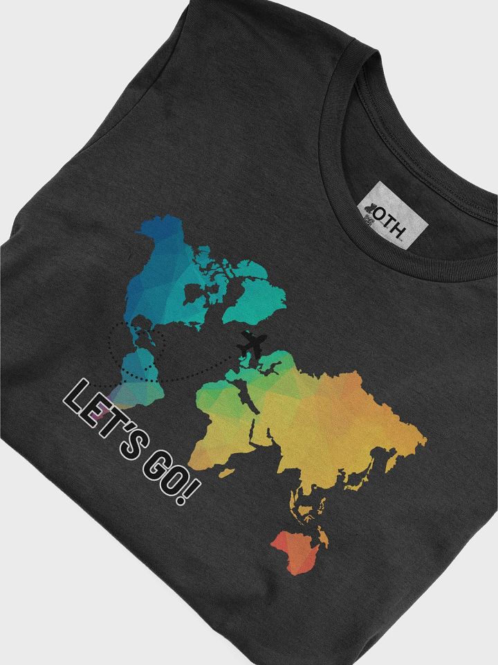 Polygonal World Map Let's Go T-Shirt product image (2)
