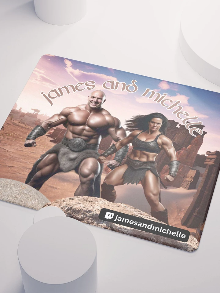 James and Michelle Exiles, Gaming Mouse Pad 18″×16″ product image (1)