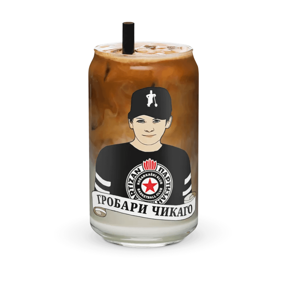Grobari Čikago KK Partizan Can-Shaped Glass product image (6)