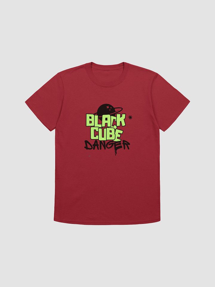 Black Cube Danger Graphic Tee – Cosmic Streetwear Aesthetic product image (2)