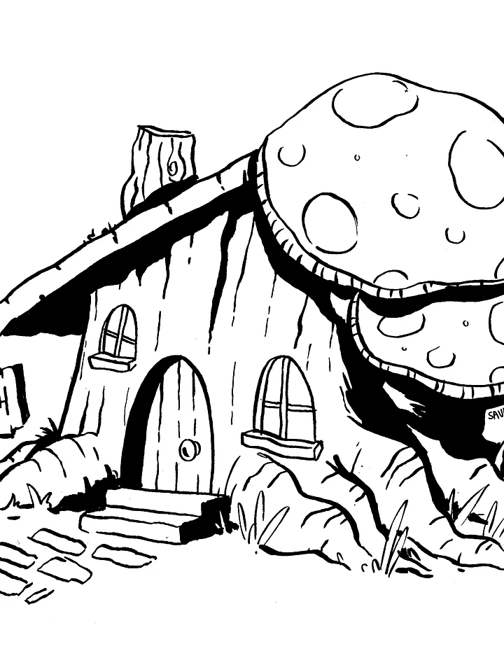 FREE Colouring Page - Lumbah's House (Digital & Traditional Files) product image (1)