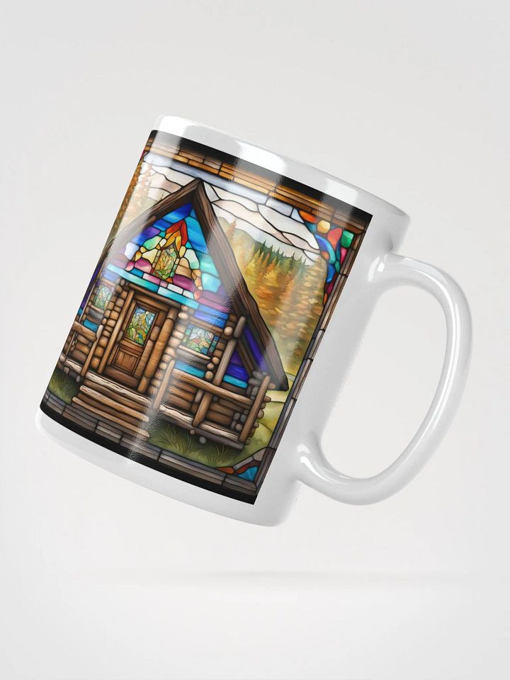 #002 Stained Glass Style Log Cabin Mug product image (3)