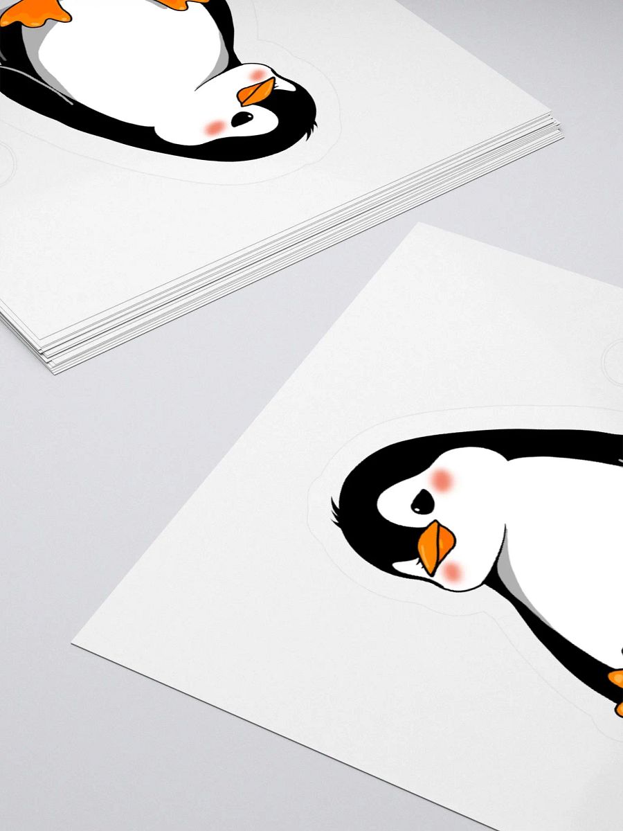 Blushy Penguin Kiss Cut Stickers product image (16)