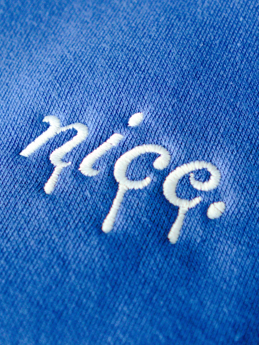 Premium 'Nice.' Drip Sweatshirt (Blue) product image (6)