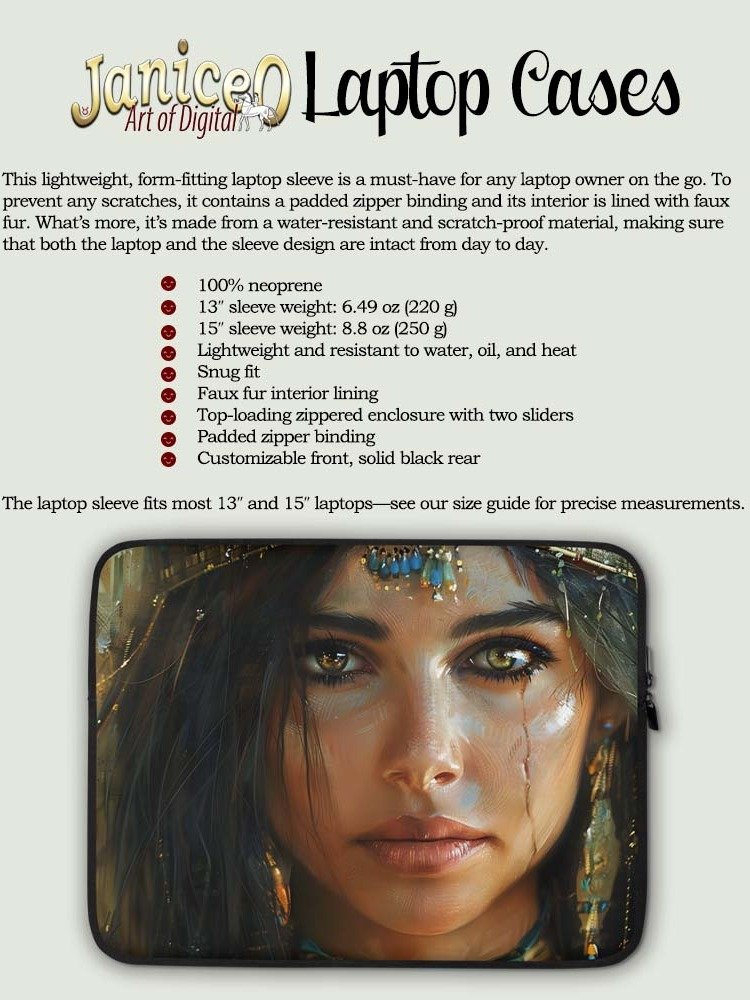 Ancient Woman Warrior Laptop Case product image (7)