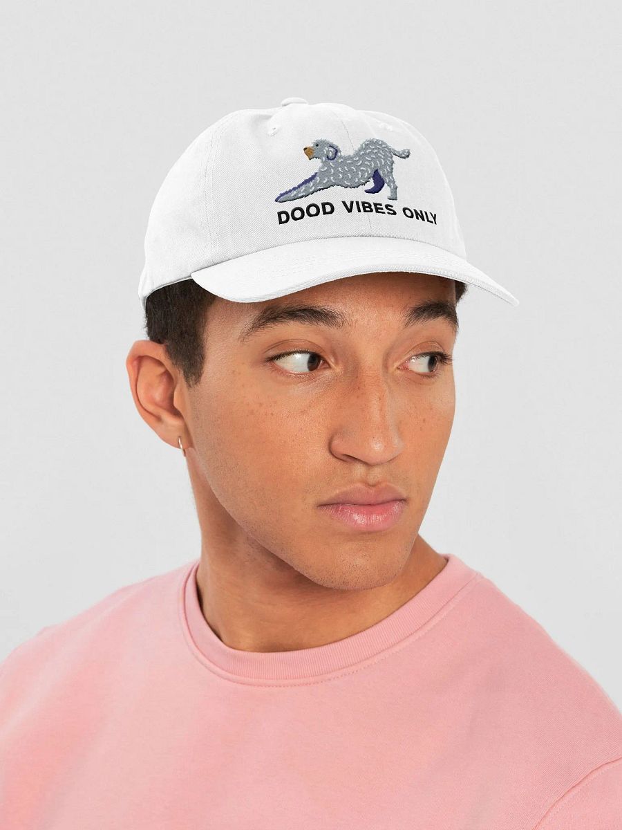 Dood Vibes Only Classic Dad Hat(Embroidered) of a Labradoodle(Gray) product image (35)