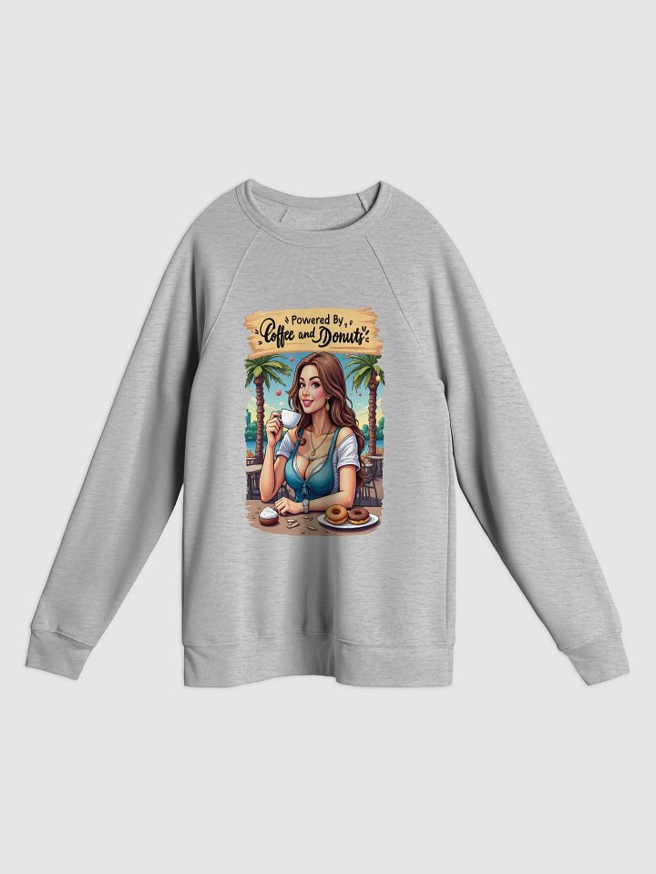Powered by Coffee and Donuts Vibes Raglan Sweatshirt product image (3)