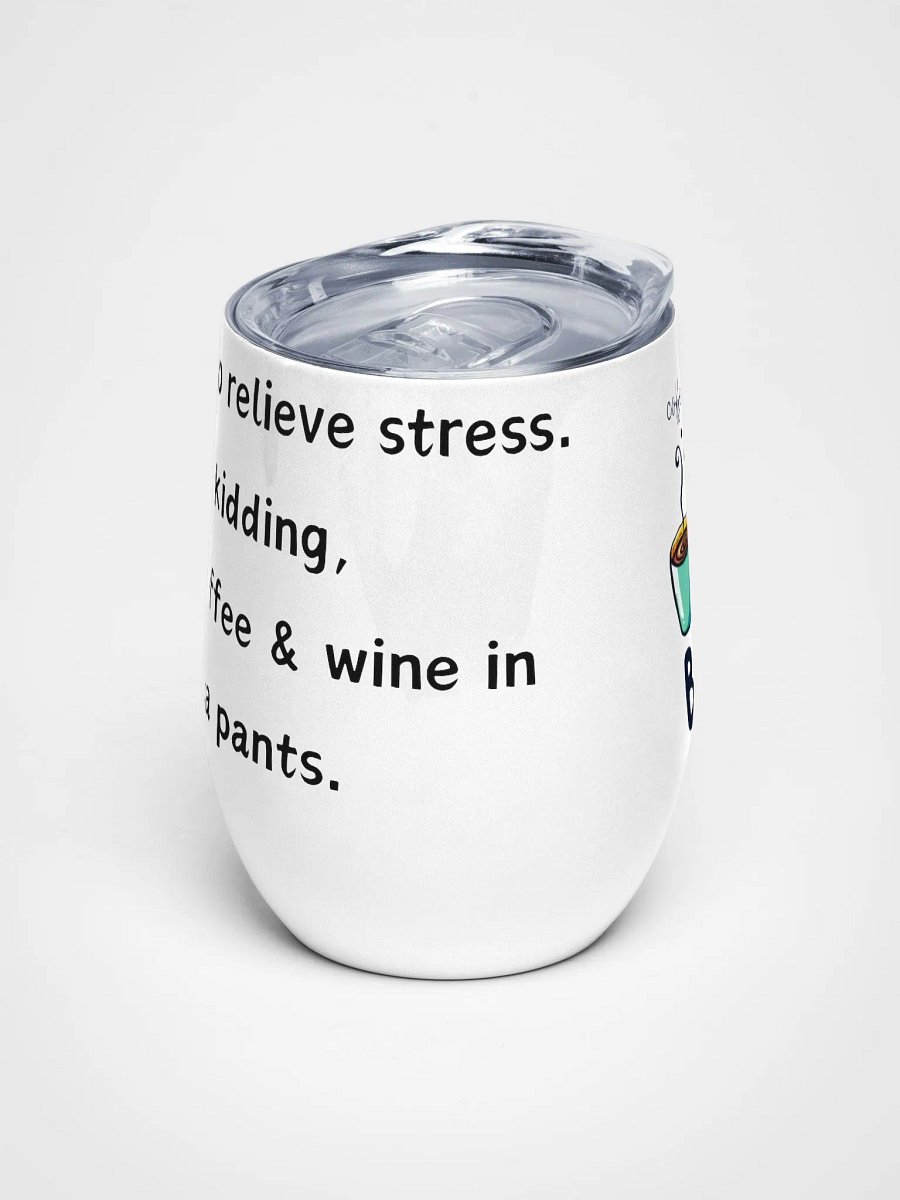 Funny Coffee Wine and Yoga Wine Tumbler product image (1)
