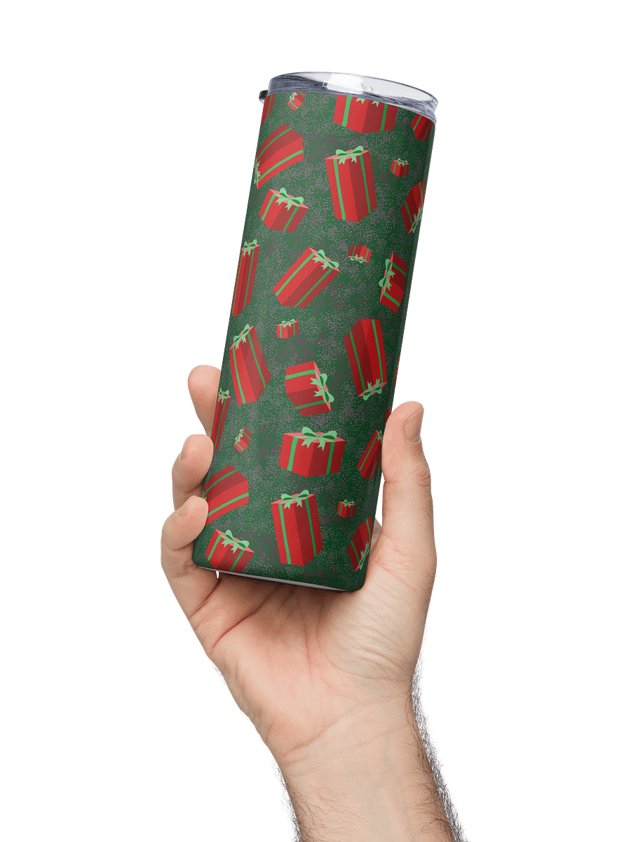 Retro Floating Red Presents Stainless Steel Tumbler with Straw product image (3)