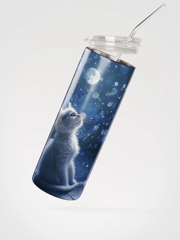 Moonlit Kitten Stainless Steel Tumbler product image (2)