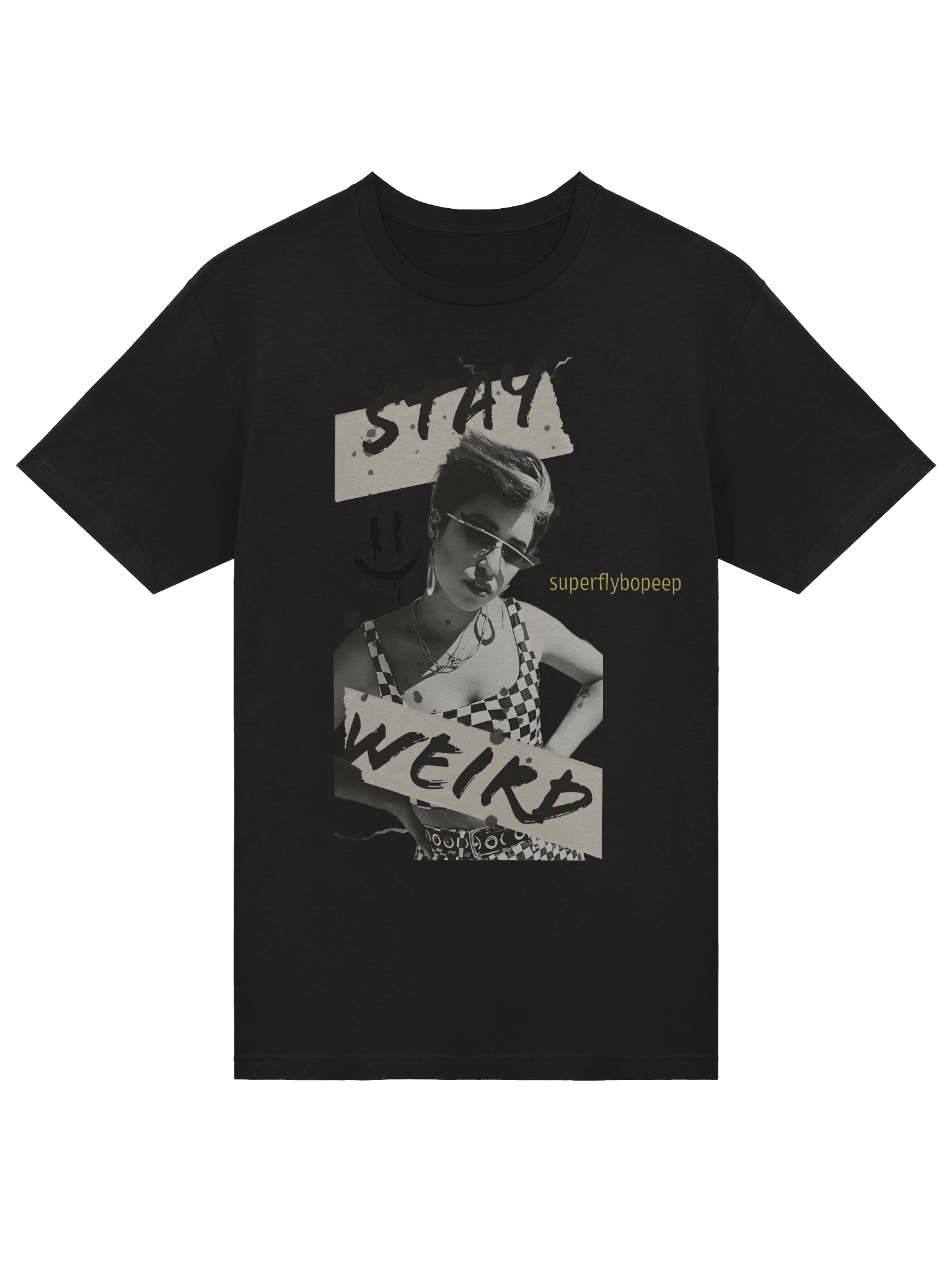 Stay Weird Checkered Chic T-Shirt product image (9)