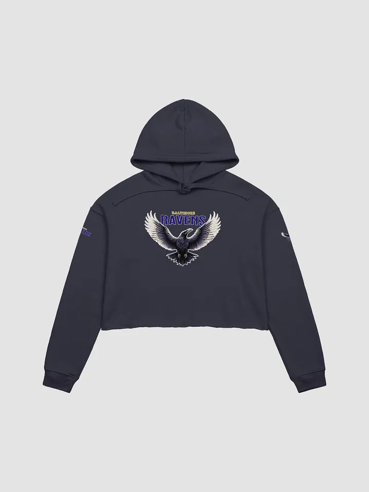 Lady's Fierce Ravens Fleece Crop Hoodie | NFL | Home Locker product image (1)