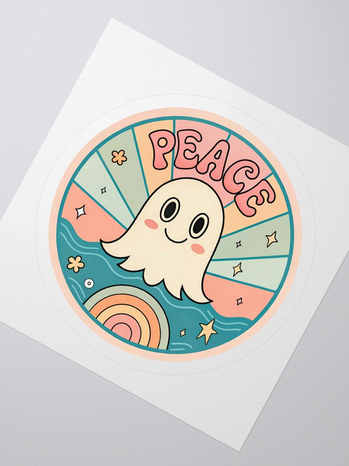 Peaceful Ghost Kiss Cut Stickers product image (5)