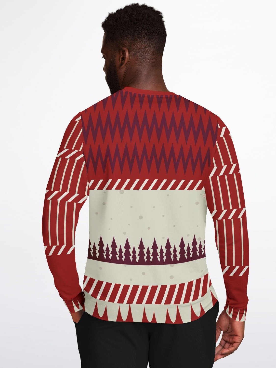 "Don't Be a D*ckasaurus" Dinosaur Christmas Sweatshirt | Funny T-Rex Holiday Sweater | Unisex Adult Humor Winter Outfit product image (2)