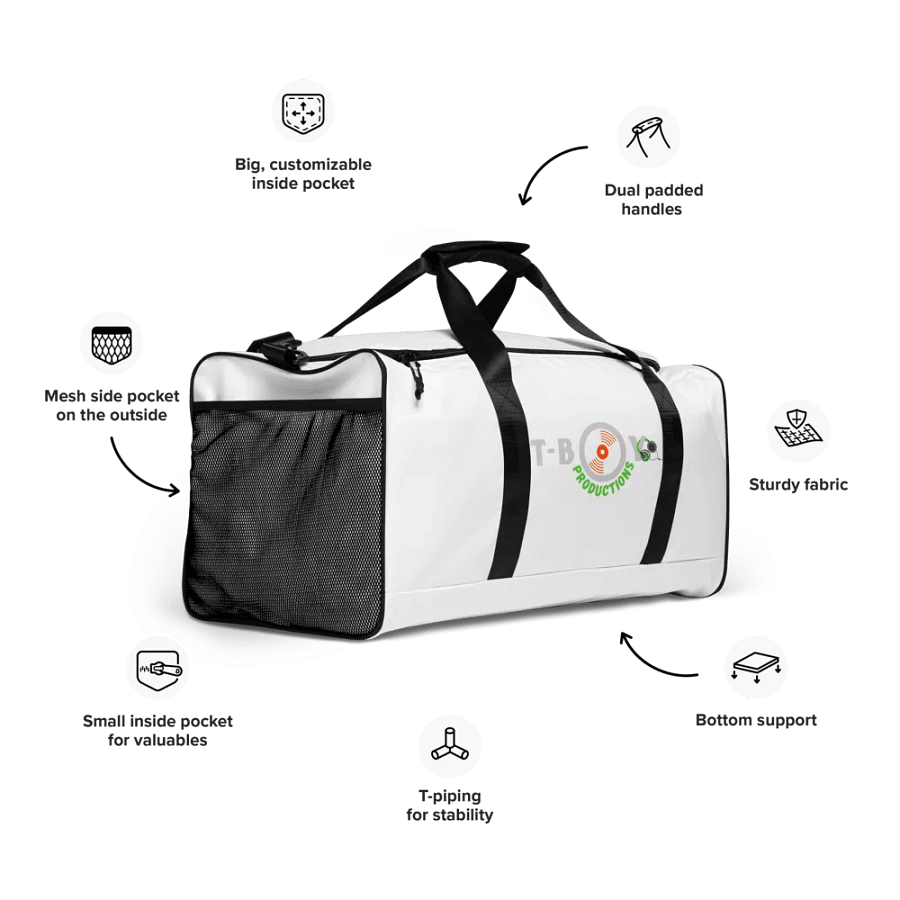 T-BOY Productions All-Over Print Duffle Bag product image (10)