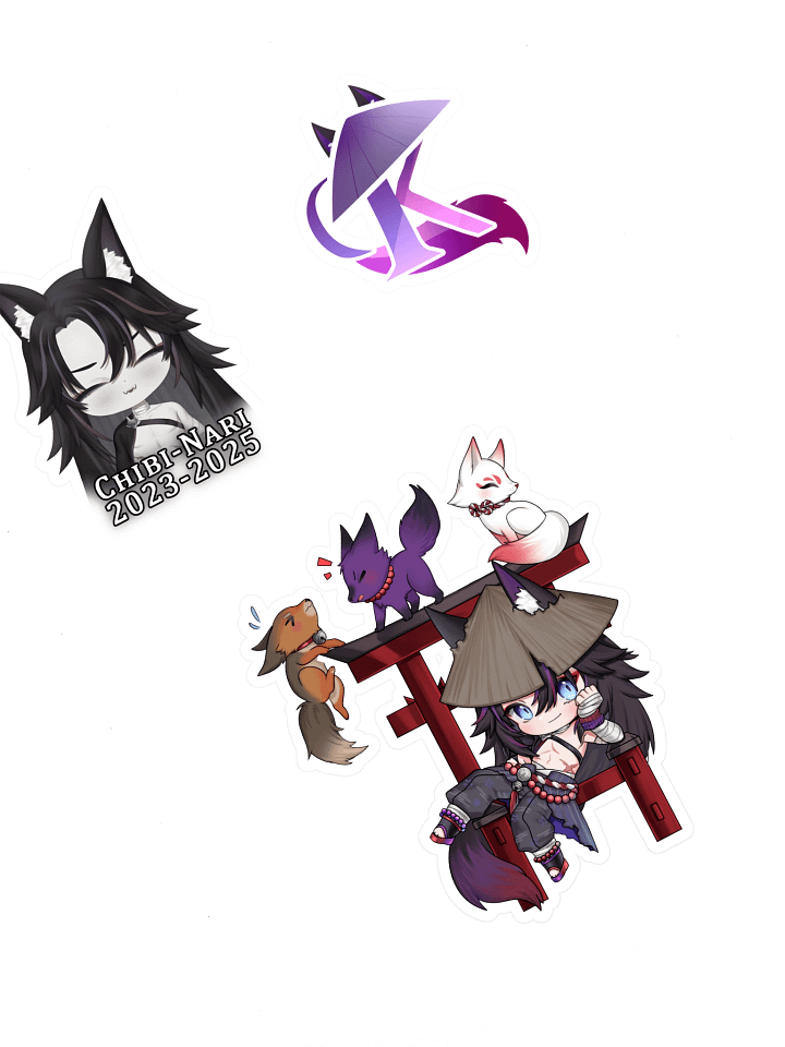 STICKER SHEET FOX SQAUD/RIP CHIBI- NARI/ K MINI LOGO product image (1)