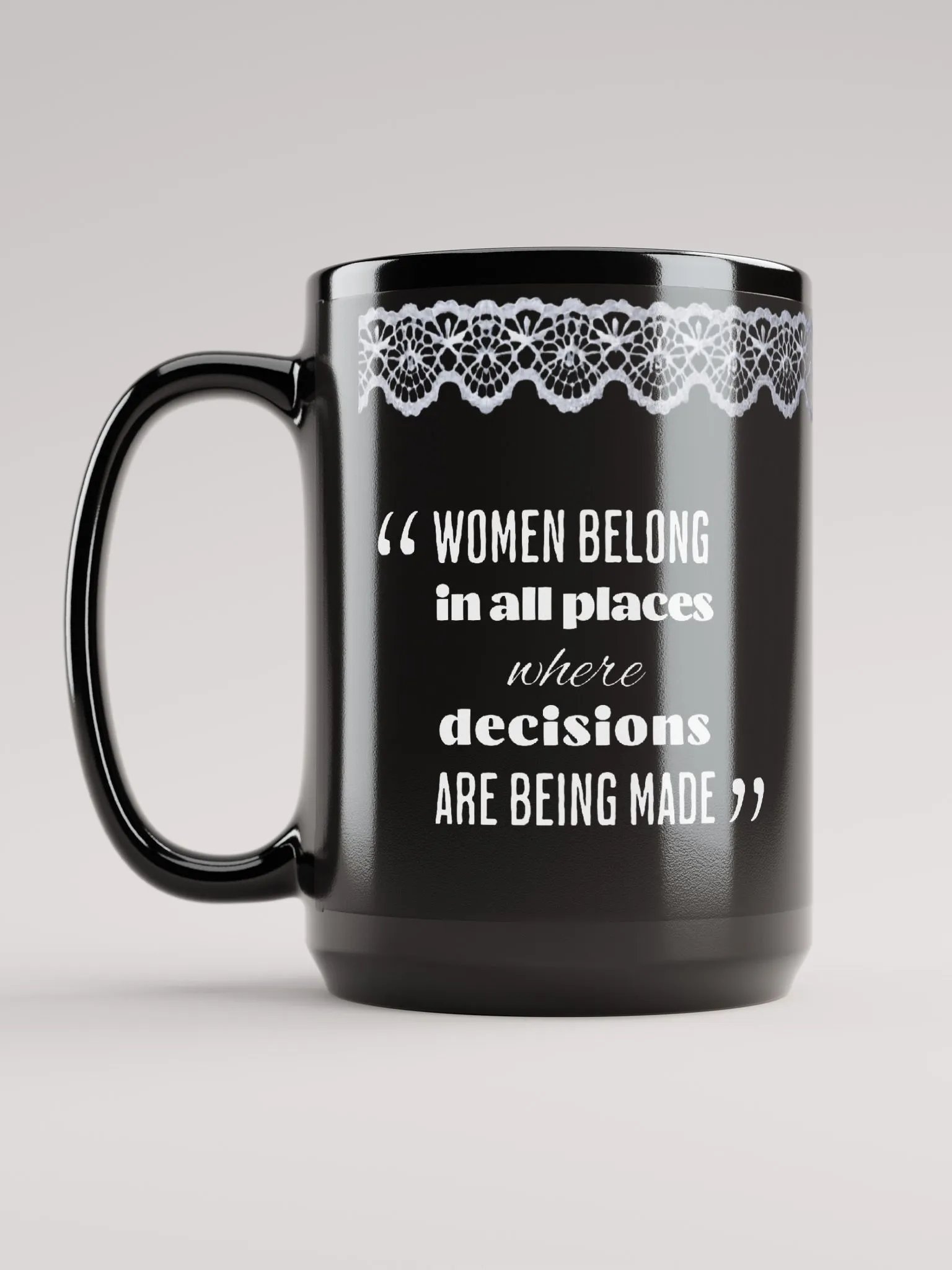 Notorious RBG Black Ceramic Mug, 15 oz product image (6)