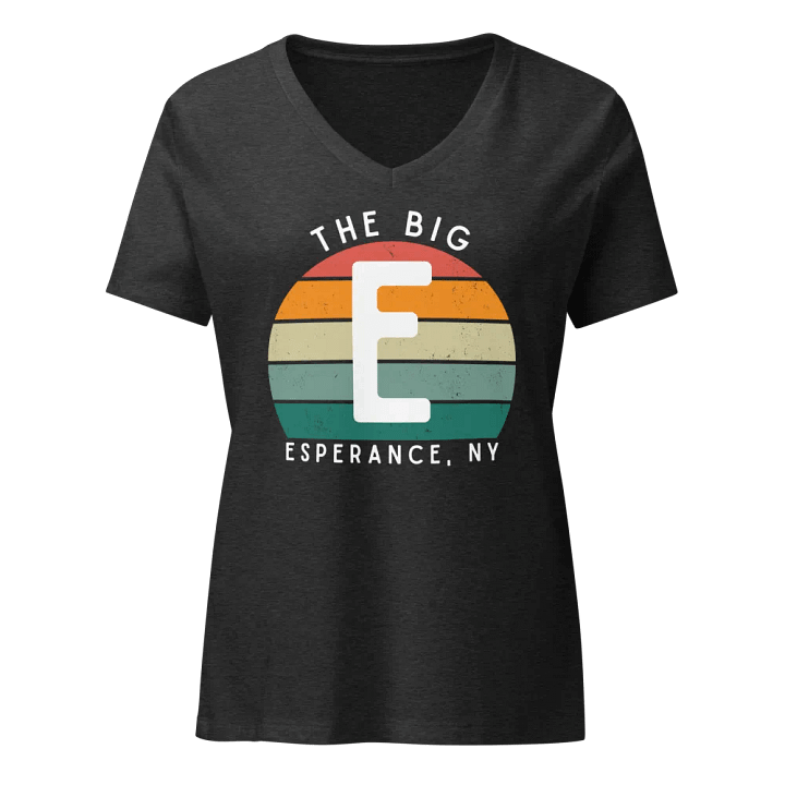 Vintage E Stripes Women's V-Neck Tee product image (3)