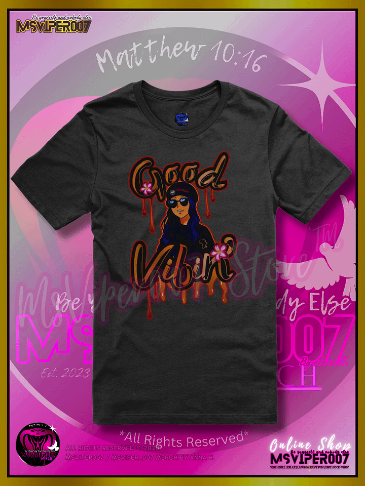 T-Shirt - MsViper007's "Good Vibin'™ [chocolate]" Comfort T-shirt By Anna H. product image (1)