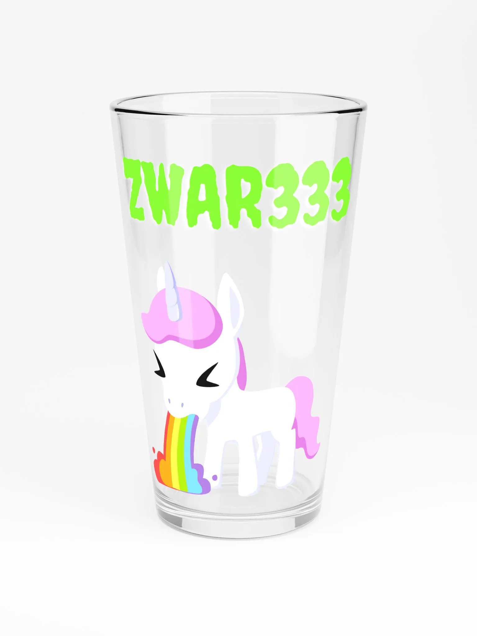 Puking Unicorn Pint Glass product image (3)