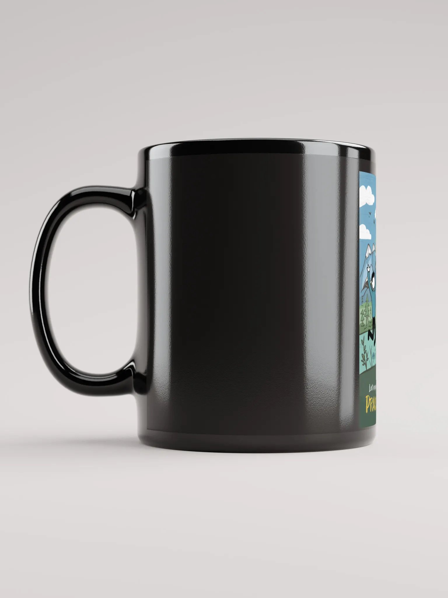 Black Praise the Lord Glossy Mug product image (6)
