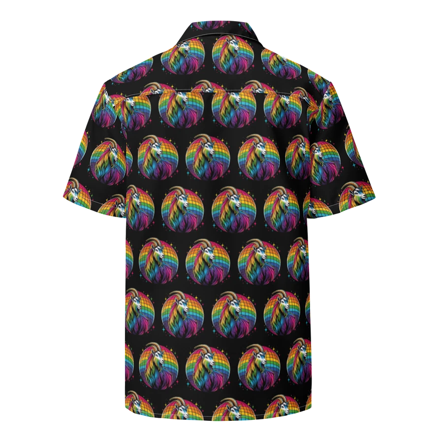 Disco Ball Goat Pride 2024 Hawaiian Shirt - Black product image (2)