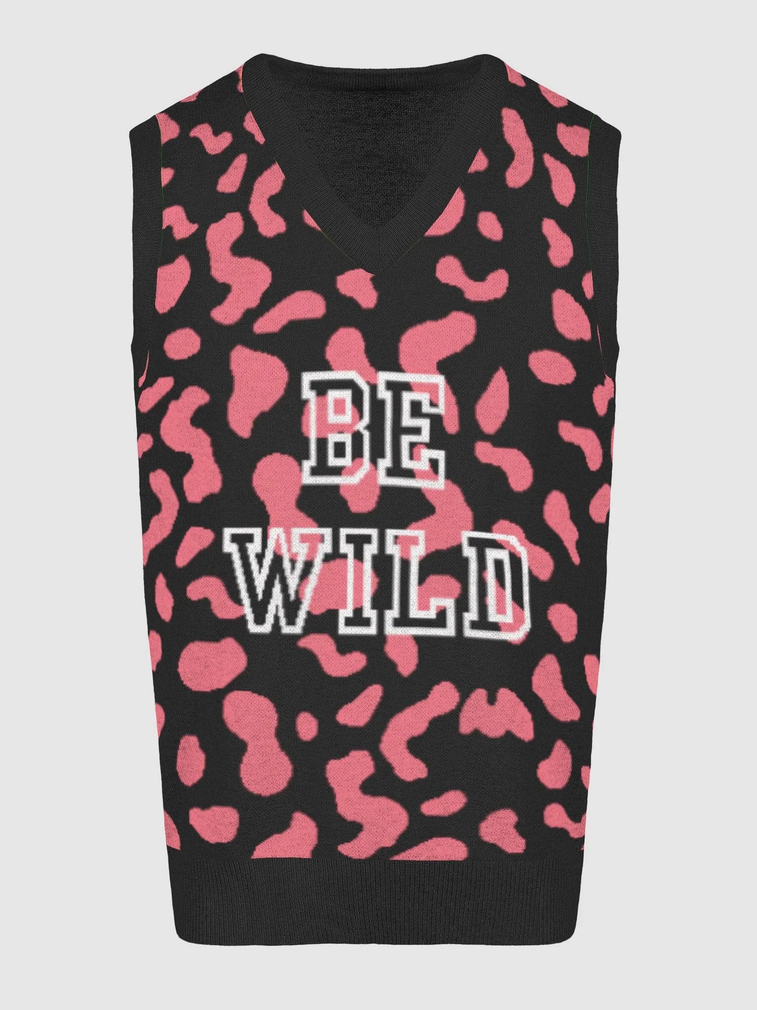 Wild Whisper Leopard Animal Print V-Neck Sweater Vest product image (13)