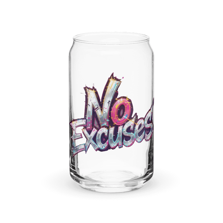 Vibrant Street Art No Excuses Can-Shaped Glass product image (2)