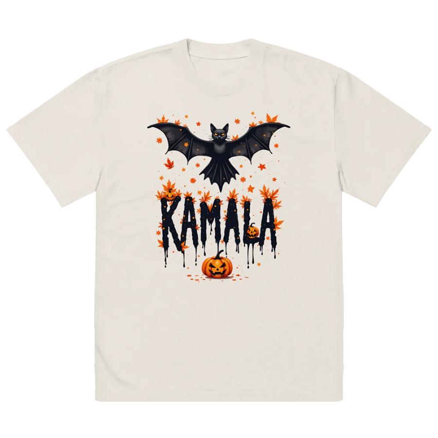 Kamala Halloween T-Shirt with Bat and Pumpkin product image (31)