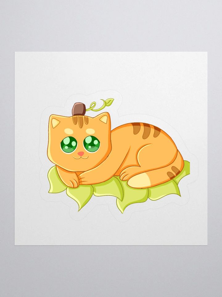 Pumpkin Cat Kiss Cut Sticker product image (1)