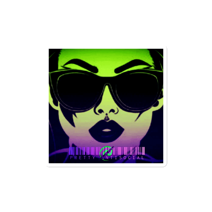 Pretty AntiSocial OG Logo & Barcode Die-Cut Magnet product image (2)