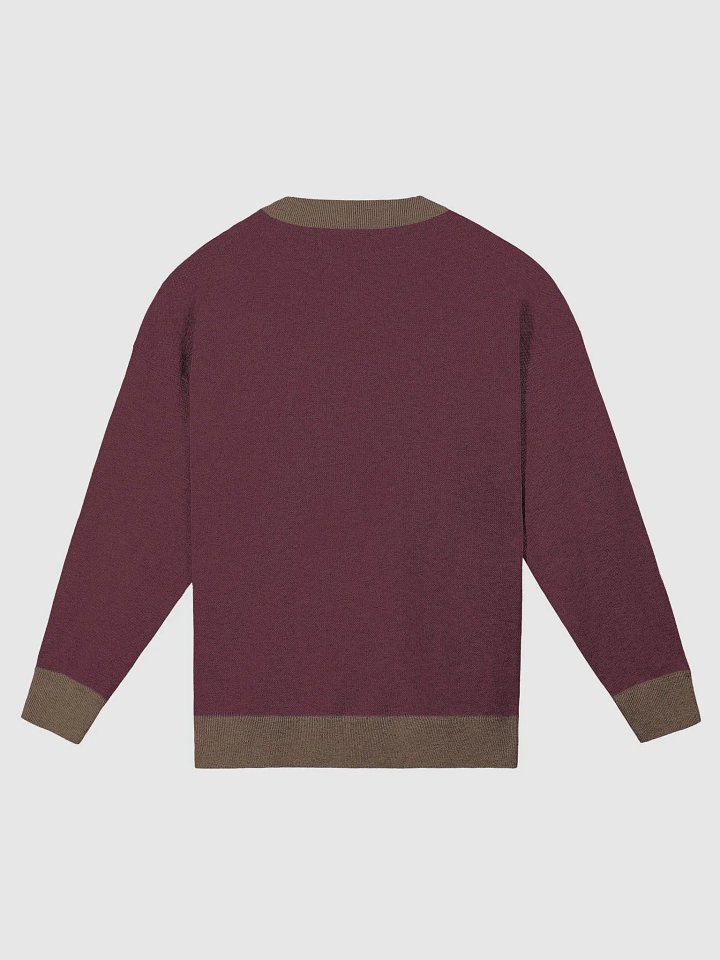 Cozy Burgundy Jacquard Knit Sweater product image (9)