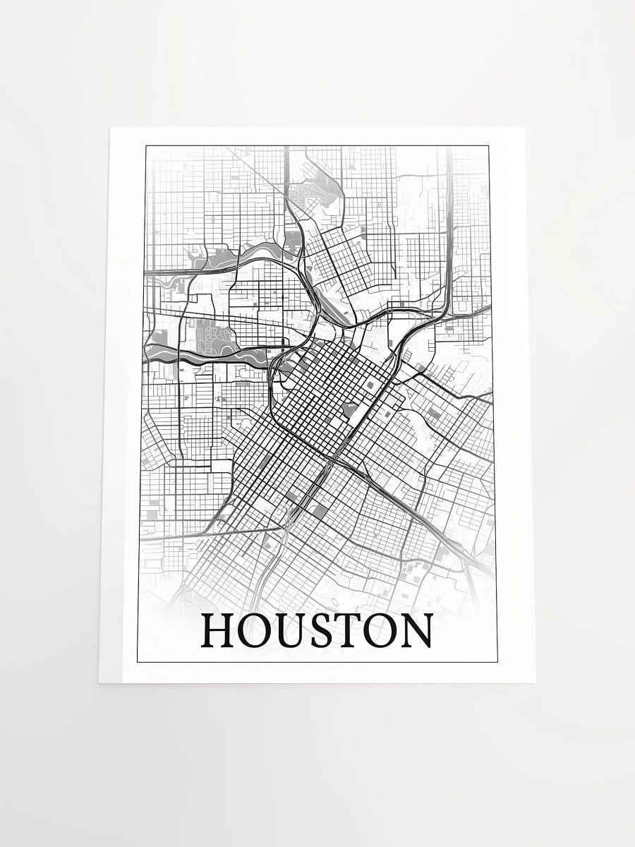 Houston, Texas, USA, city map print product image (18)