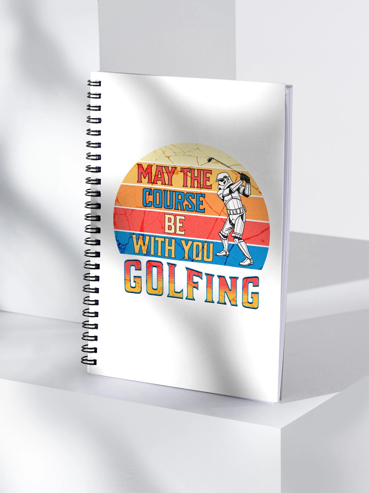 May The Course Be With You Golfing Galactic Spiral Notebook product image (1)