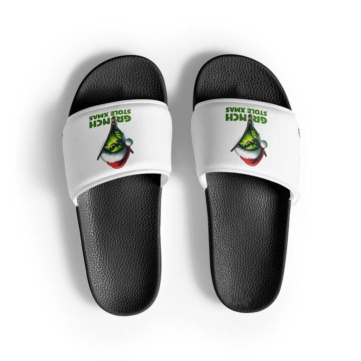 Odd Sox "Grinch Stole Xmas" Slide Slip-On Sandals. product image (1)
