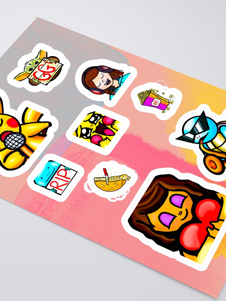 LuttiGamesMusic Twitch Emotes Sticker Sheet Set 1 product image (2)