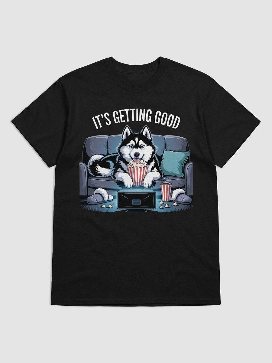 Cozy Husky Movie Night T-Shirt product image (5)