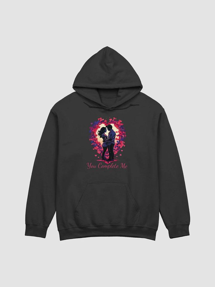 You Complete Me Gildan Classic Hoodie - Cozy & Romantic Puzzle Heart Hoodie for Couples, Valentine's Day, and Special Occasions product image (1)