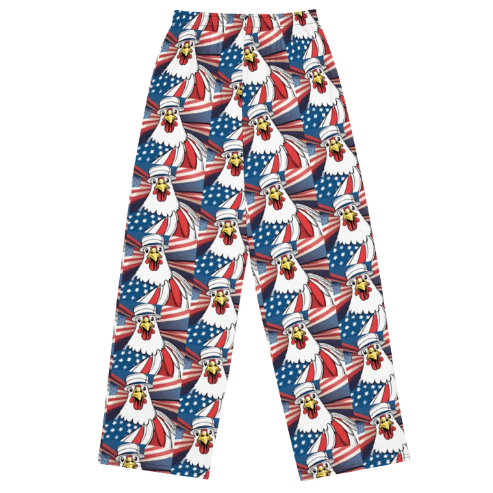 Patriotic Eagle All-Over Print Wide-Leg Pants product image (2)