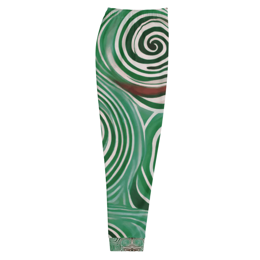 Funky Cool Green Liquid Tie-Dye Men's Joggers product image (10)