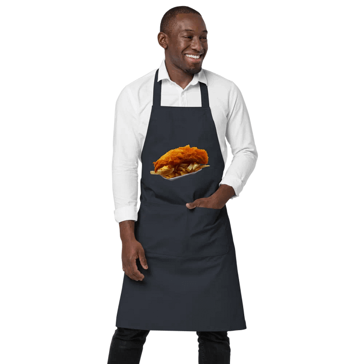 Fish Chips Printed Organic Apron product image (1)