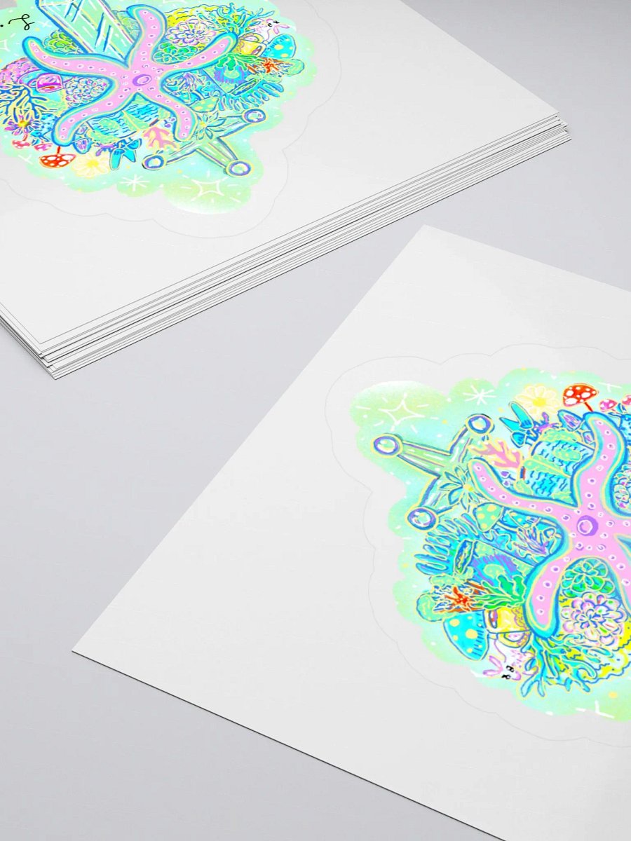 Starfish and Sword Kiss Cut Stickers product image (13)