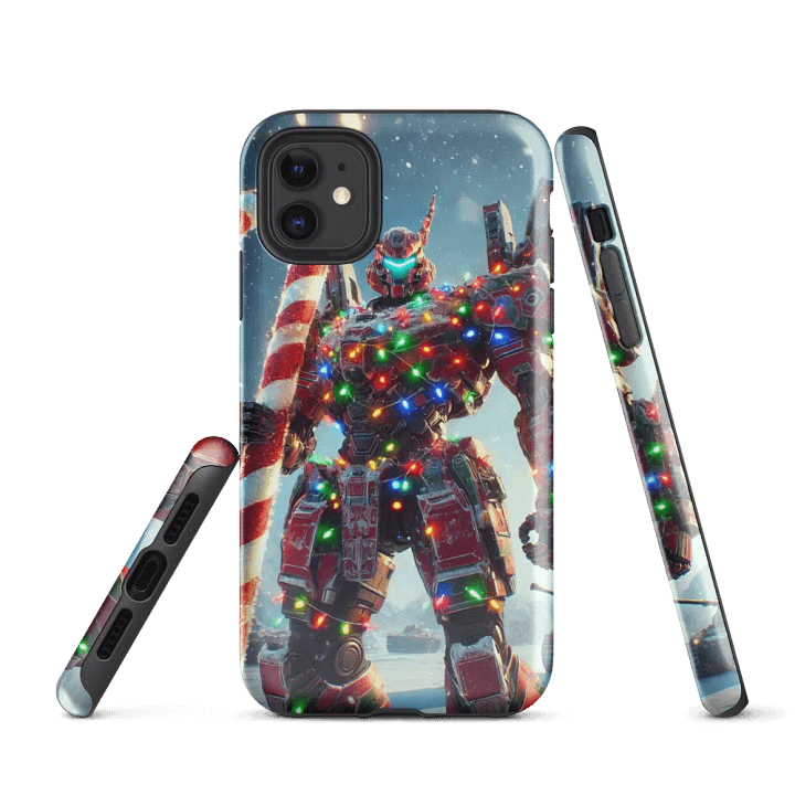 Holiday Mecha iPhone Tough Case – Festive Warrior Edition product image (1)