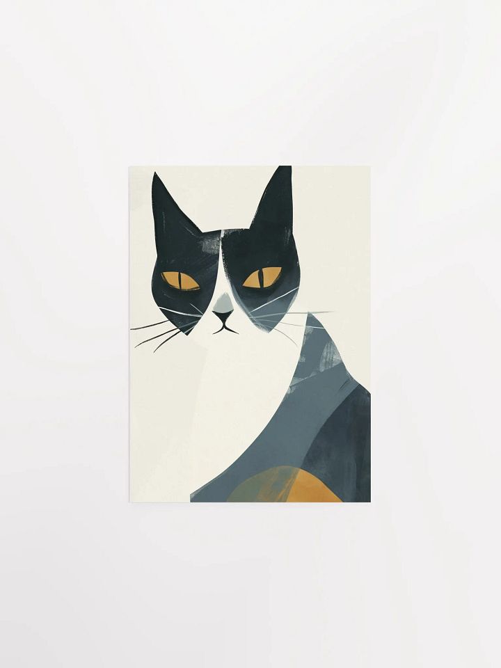 Vivid Yellow-Eyed Cat Matte Poster product image (2)