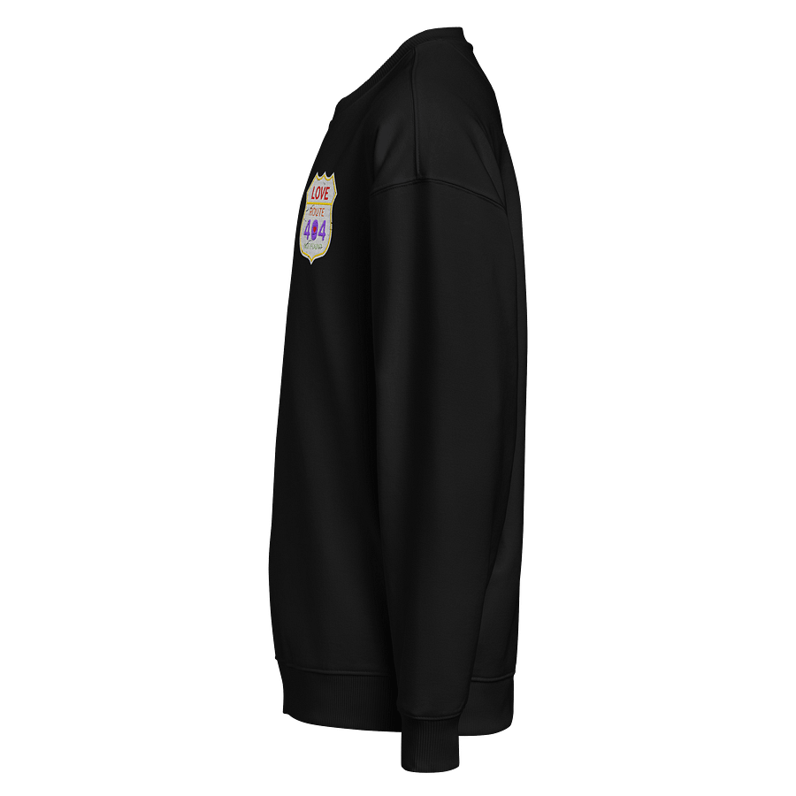 Retro Love 404 Not Found (Embroidered) Organic Oversized Unisex Sweatshirt product image (6)