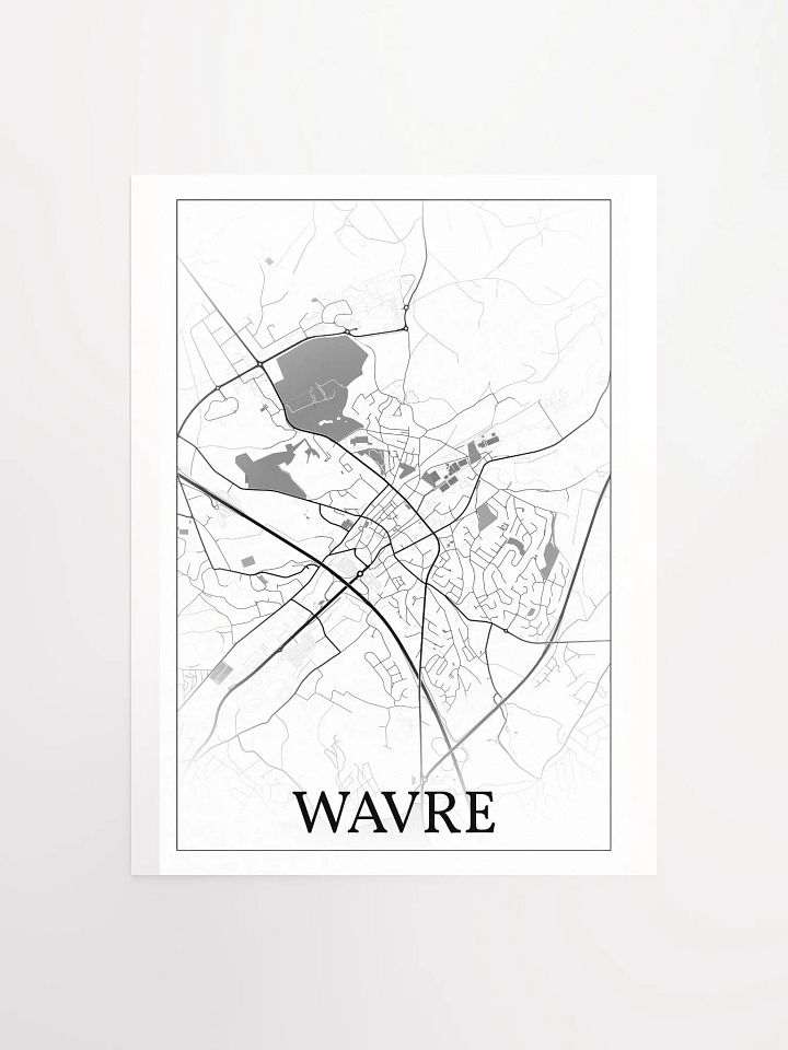 Wavre, Belgium, city map print product image (1)