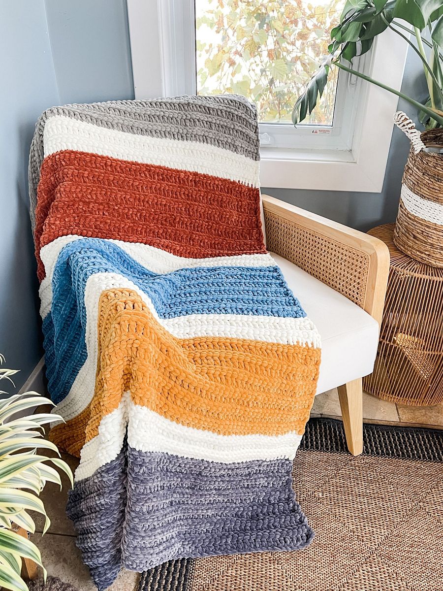 Sweet Snuggles Ribbed Blanket Crochet Pattern product image (6)