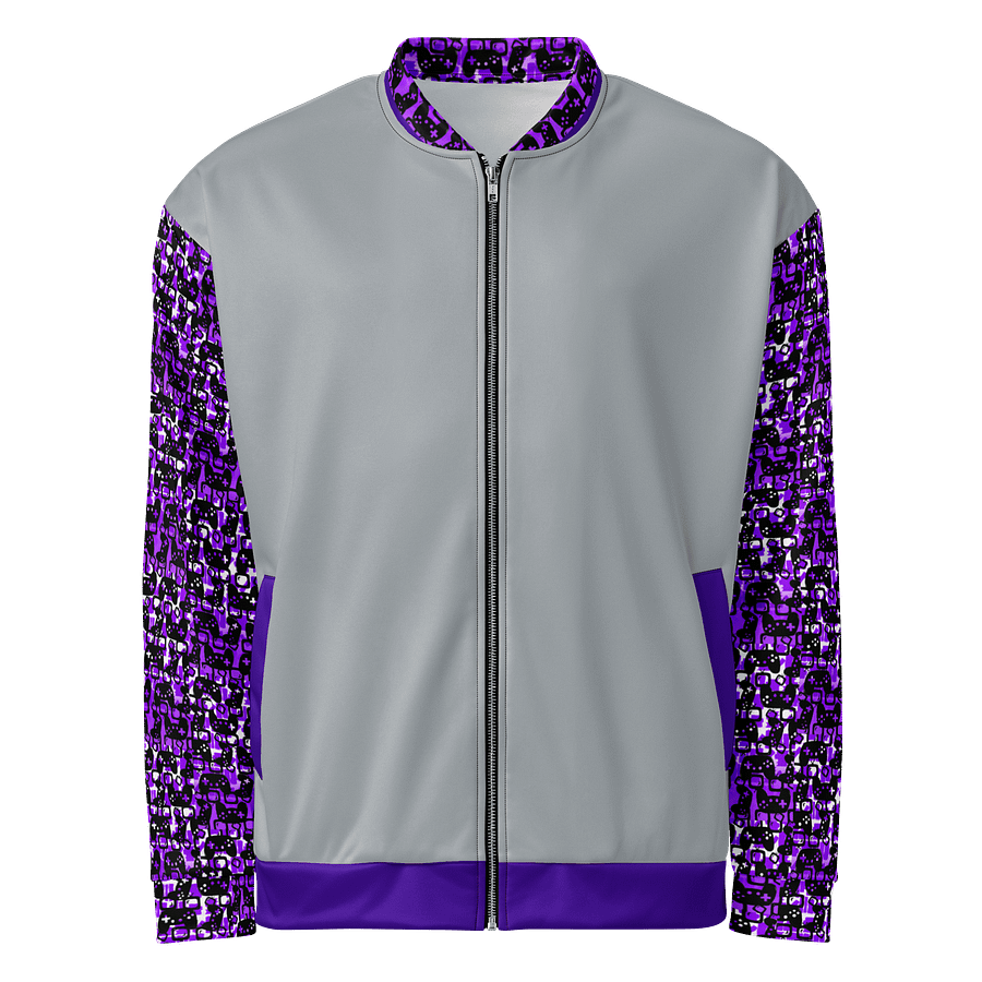 Experience Stories Unisex Bomber Jacket (Purple, Gray, and Black) product image (2)